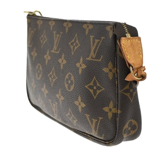 LOUIS VUITTON Pochette Accessoires Hand Bag Monogram Leather BN - Picture 5 of 16
